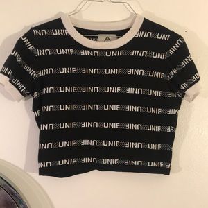 UNIF zag crop top